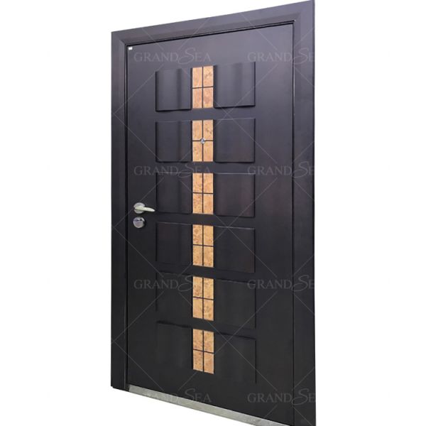 Italian Style Wooden Armoured Security Steel Door for Home