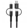 OD3.5mm Tangle Free USB Lightning Cable Type C Micro Cable PD 60W for sale