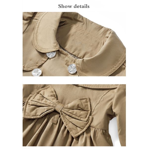 110cm Baby Girl Coat Cloak Children's Mid Length Fashion Windbreaker Coat