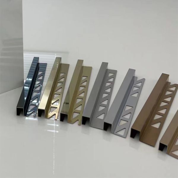L Shape Profile Brass Floor Ceramic Corner Edge Protector Transition Strip Metal Angle Guard Aluminum Ti Stainless Steel
