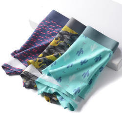 Elastic Cotton Men Underwear Customize Color Seamless Plain Dyed