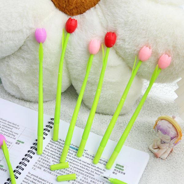 Color Changing Flower Pens - Pack Of 30 Ballpoint Pens Creative Gel Ink Rollerball Pen For School Home Office Stationery Store Kids Girls Gift, Black