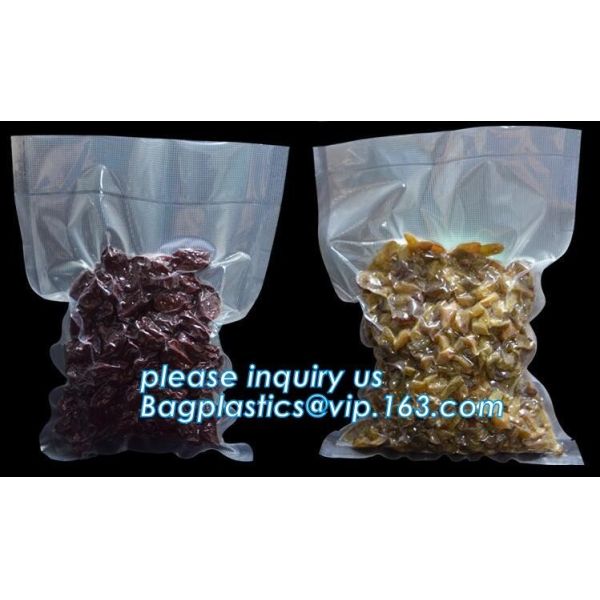 Embossing Resealable Vacuum Food Bags For Household Eco- friendly Texture Vacuum Food Storage Plastic Bag Rolls Moisture