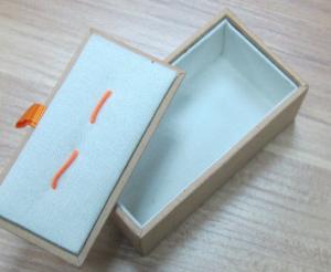 Cheap Plastic Cufflink Boxes with two elastic string wholesale