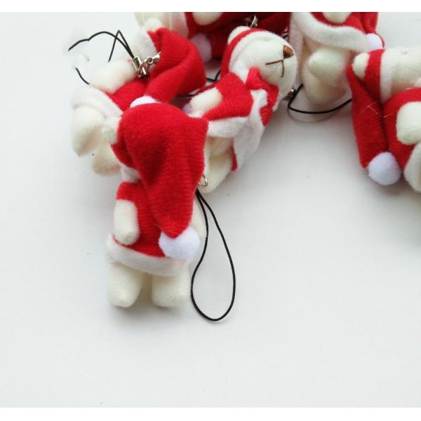 Mini Christmas Knuckle Bear 6cm Plush Toy Teddy Bear Doll Pendant with 6*3*2cm Size