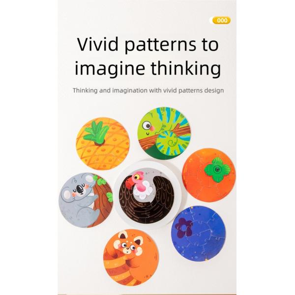 Children's Letters Animal Paper Double-sided Puzzle Early Education Puzzle Toys