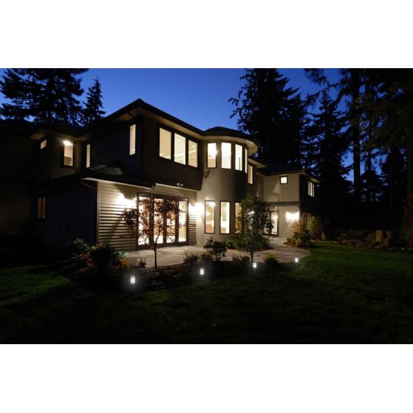 Pathway Silver Stainless Steel Outdoor Bollard Lights 2V 300MA Auto On Off