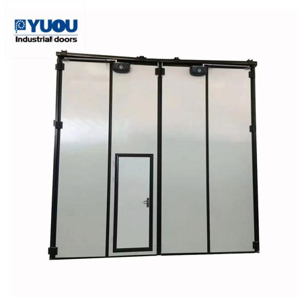 External Industrial Sliding Folding Doors Hidden Frame 25m Width 9m Height For Warehouse