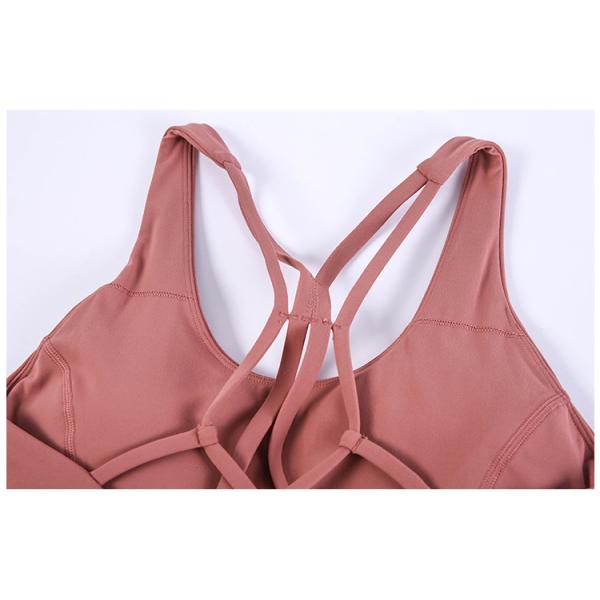 Shockproof Womens Sports Bra Gathered Moisture Wicking Without Steel Ring