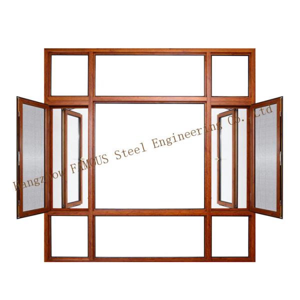 Anodized Aluminum Fire Attenuation Glass Entry Doors Swing Open