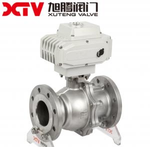 Cheap Straight Through Type Control Ball Valve with Electric Actuator and Flange Connection wholesale