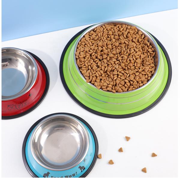 Pet Bowl Non-Slip Stainless Steel Material Customized SublimationEasy Cleaning Cups Pails