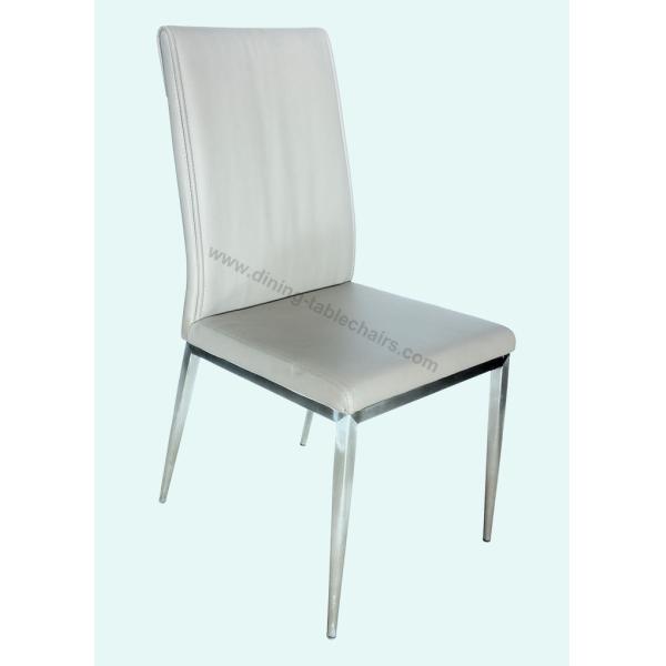 Polyurethane PU Upholstered Stainless Dining Chair Livingroom Chair Leisure