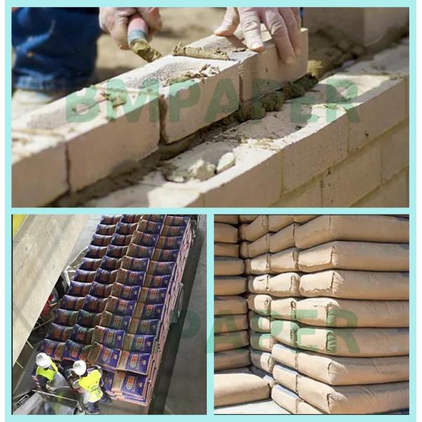 75gsm High Porosity Brown Sack Kraft Paper For Cement Packaging 100 x 69cm