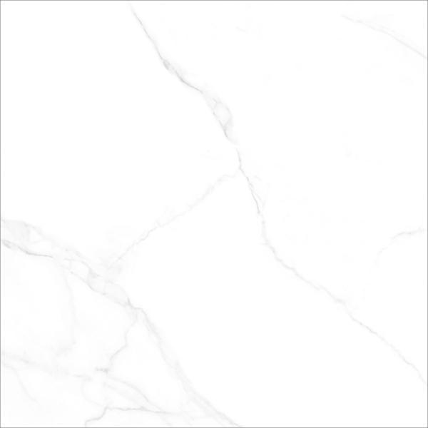 Cararra White Polished Glazed Porcelain Tile Marble Floor Tile 600x600mm