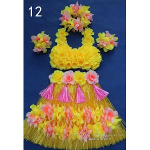 China Hawaiian Hula Long Grass Skirt on sale