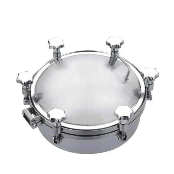 Industrial Stainless Steel Manhole Cover Pressure Circular Tank Manway SS316L Manhole