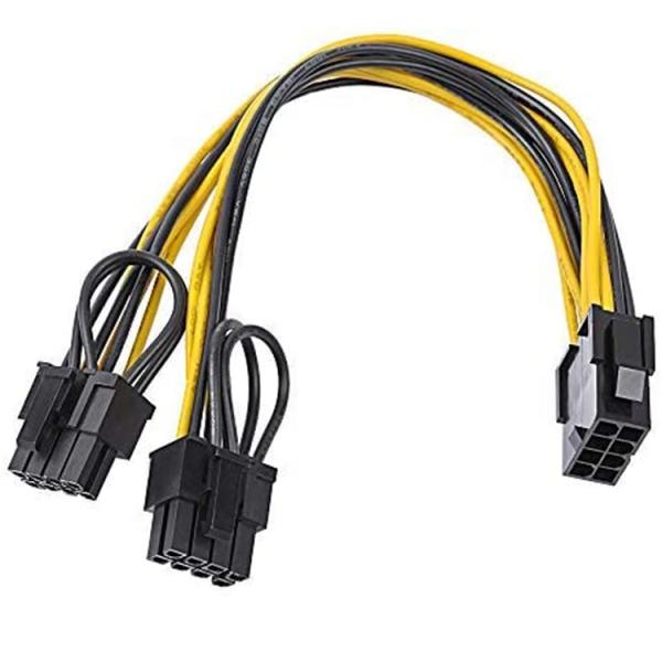 PCI-E 8p female to Dual 8p (6+2P)male Power Adapter Cable Graphics card power cord tesla 8p female to 2x 8p power cables