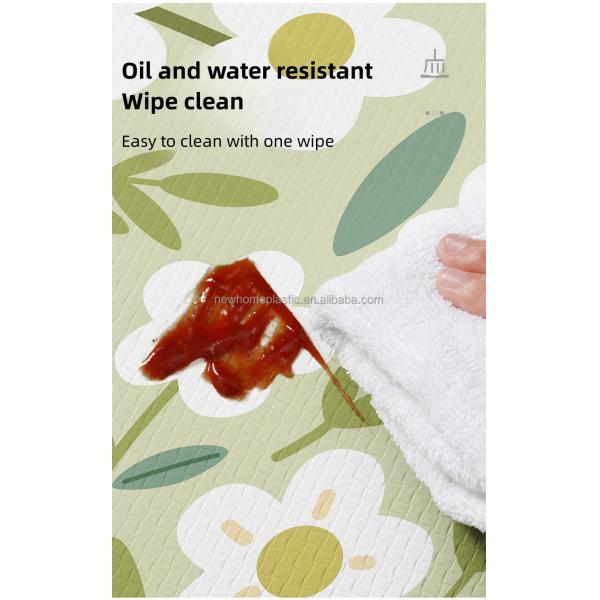 Square Kitchen Floor Mats 45*75cm /45*150cm Waterproof Anti-Slip PVC Bathroom Runner