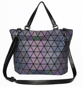 China Ready To Ship Shoulder Bag For Women Laser Geometric Tote Handbag Custom Bag And Purses From China Supplier on sale