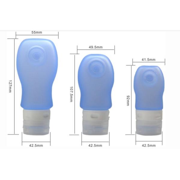 Blue Workout Water Bottles 500ML Foldable Silicone Sports Bottle