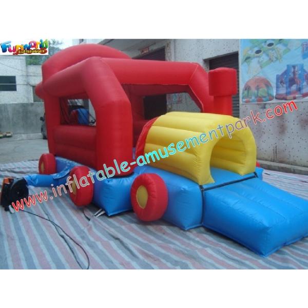 Car Inflatable Bounce Houses With Mini Jumper Slide For Children Play