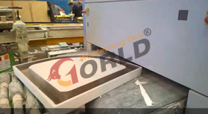 1220 mm Width Plywood Particle Board ABS Plastic Marble Stone 3 Heads Wide Belt Calibration Sander Machine BSGR-R-RP13