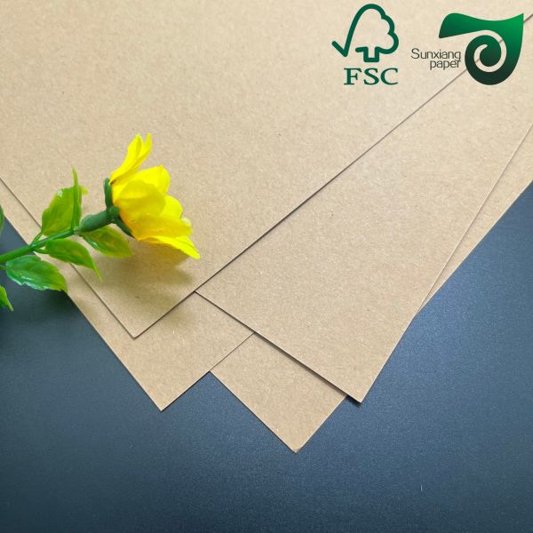 FSC Certified 250gsm Virgin Brown Kraft Wrapping Paper Rolls For Custom Wrapping Boxes