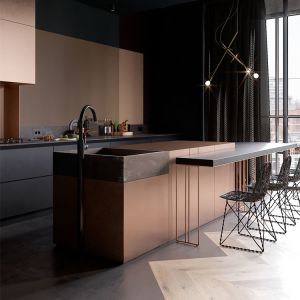 Cheap Wooden Melamine Modern L Shaped Stone Kitchen Cabinets Set wholesale