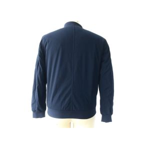 Long Sleeve Mens Polyester Bomber Jacket , Navy Male Bomber Coat TWS8283
