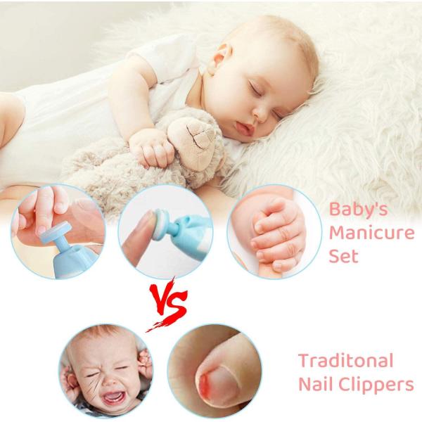 Hot selling Electric Nail Trimmer Nail File Toes Fingernails Care with LED Light for Newborn baby Kids and Adult