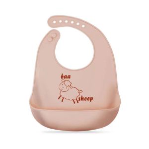 Food Grade Adult Silicone Bib / Yellow Waterproof Silicone Baby Bibs