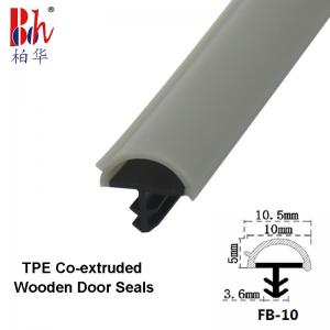 China Gray Color Co-Extrudsion Wooden Door Rubber Sealing Strips D Shape Door Seals on sale