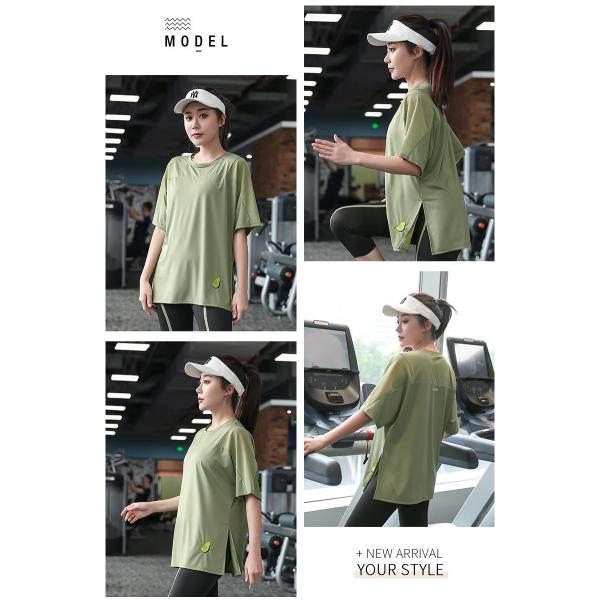 OEM ODM Womens Side Split T Shirt Athletic Activewear Soft fabric