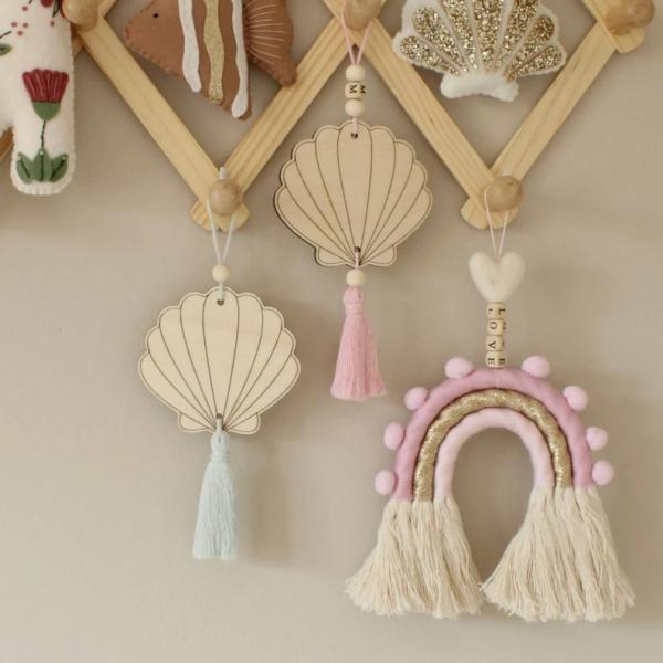 Mermaid Decor Baby Girl Room Decor| Scandi Boho Under the Sea Decor Personalised Baby Gift