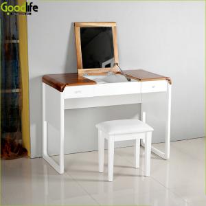 Cheap E1 MDF Fashion Style Solid Wood 102*52*75cm Mirrored Dressing Table Set wholesale