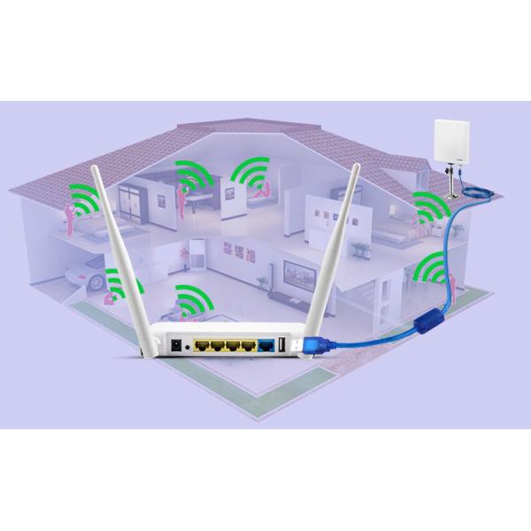 FCC Outdoor WiFi Antenna Wireless Adapter With Usb Port