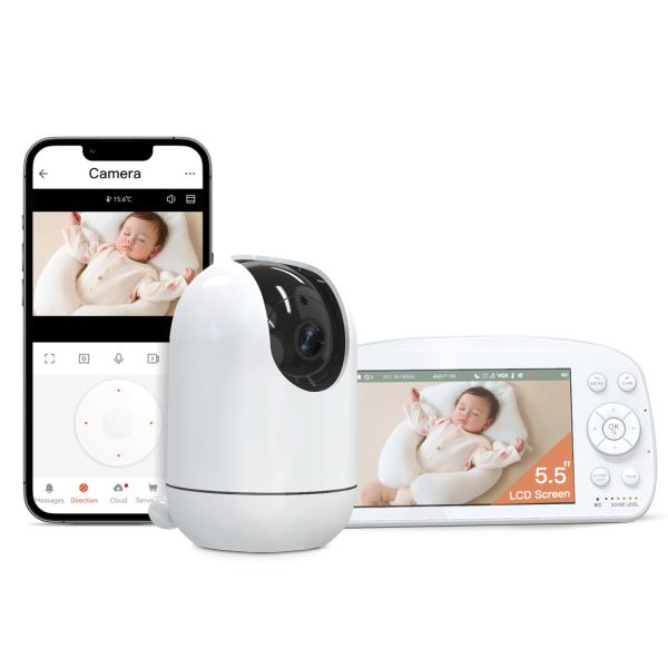 1080P Two Way Audio Video Baby Monitor Bluetooth Wifi 2.4Ghz Cry Detection