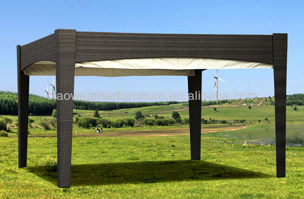 Outdoor Polycarbonate Gazebo Garden Tent Featuring Alu Roof Material and Optional Arches