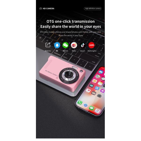 Autofocus and 2.8" Large Screen M08 4K Digital Camera for Vlogging and Photography 50MP Photo Resolution