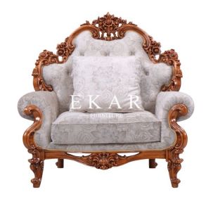 Cheap Classic Wooden Fabric Sofa Design, Living Room Sofa wholesale