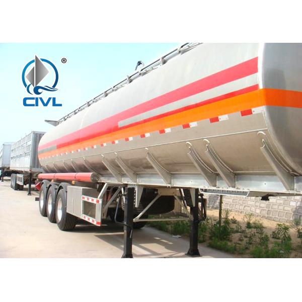 Manual 50000L Fuel Tank Trailer With Tractor 3 Axles Semi Trailer