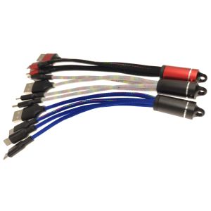 Buy cheap New Style 3 In 1 Fabric Braided 3A Fast Charging USB Data Cable USB Charging from wholesalers