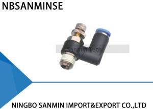 China SS Male Thread Pneumatic Air Speed Throttle Flow Control Valve Fittings Swivel Connector Sanmin on sale