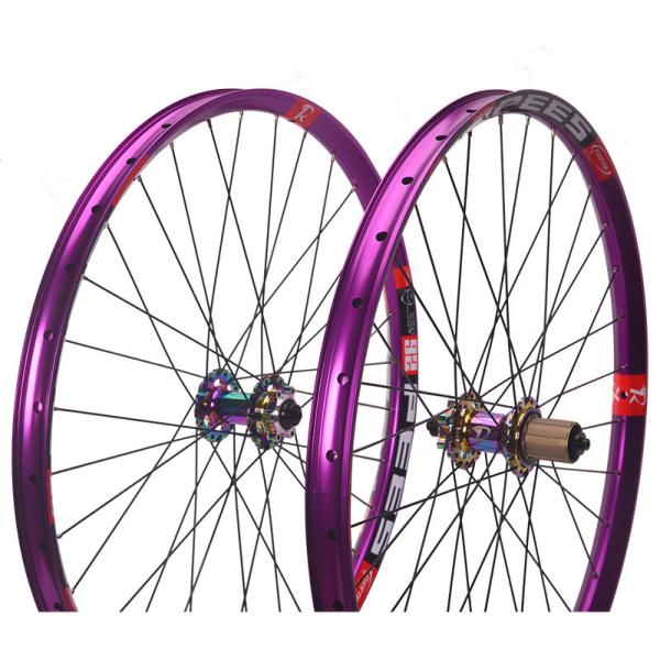 Tubeless Type Aluminum 27.5" MTB Wheelset 20mm Depth With 6 Bolt Disc Brake