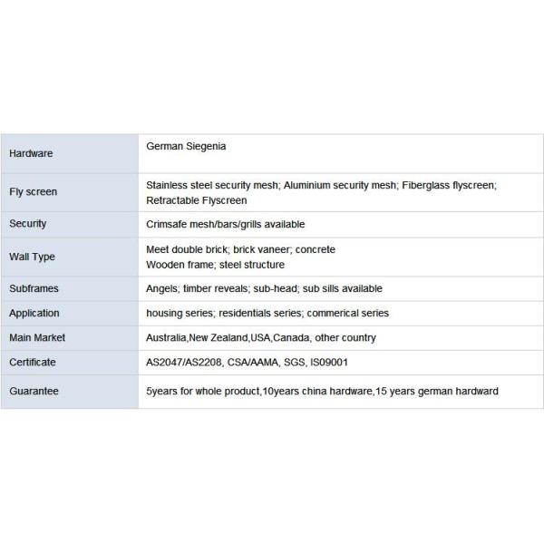 Air Permeation Resistant Aluminum Sliding Doors With 5 Years Warranty