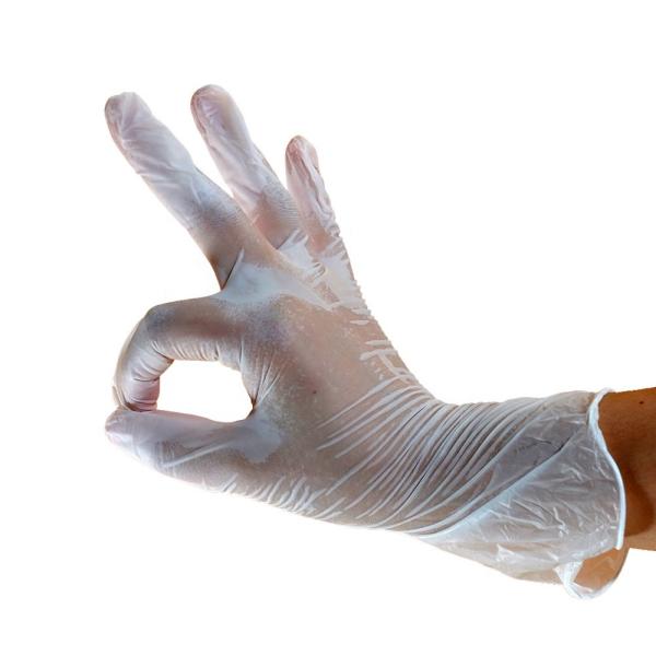 Soft Latex Free Disposable Vinyl Glove Powder Free Puncture Resistance