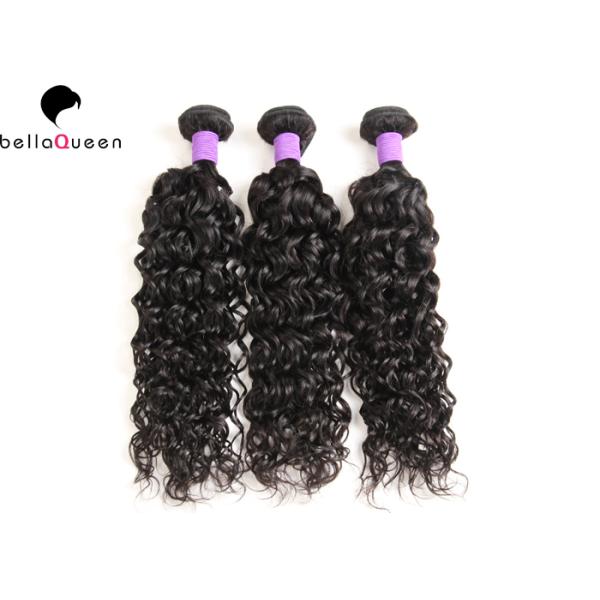 7A Grade Water Wave Indian Virgin Hair 100% Unprocessed No Shedding , Tangle Free