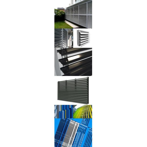 Anti Theft Outdoor Aluminum Sun Shade Louvres Windproof Customized Size