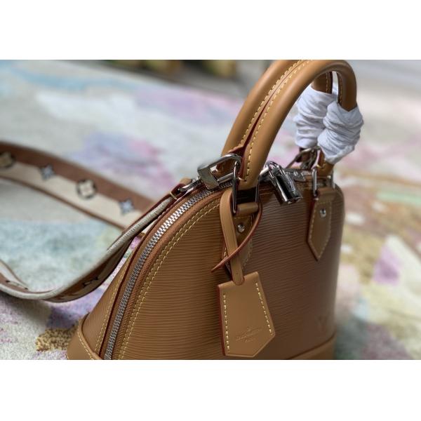 M57540 Water Ripple Alma BB Genunie leather Shell Shape Handbag